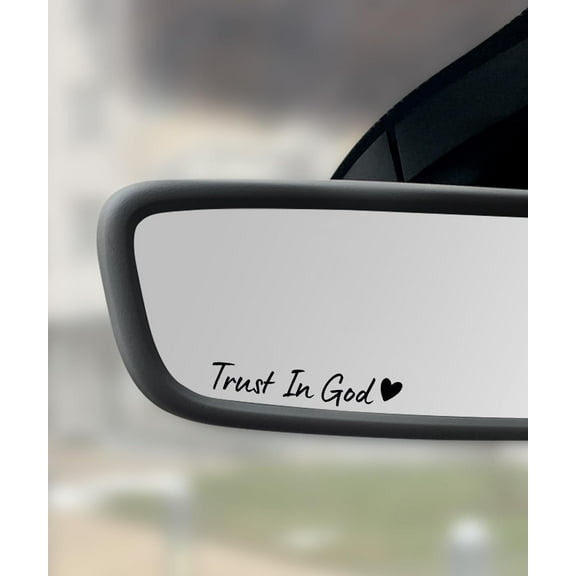 4PCS  Trust in God Rearview Mirror Stickers, Cars Decals, Car Accessories, Auto Decals for Women, Fits Most Vehicles