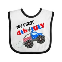 Inktastic My First Fourth of July Monster Truck Boys or Girls Baby Bib