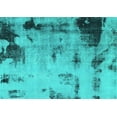 thumbnail image 1 of Ahgly Company Indoor Rectangle Abstract Turquoise Blue Modern Area Rugs, 2' x 3', 1 of 4