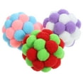 thumbnail image 3 of 3pcs Cat Toy Balls with Bells Cat Fuzzy Balls Interactive Cat Indoor Playing Balls, 3 of 8