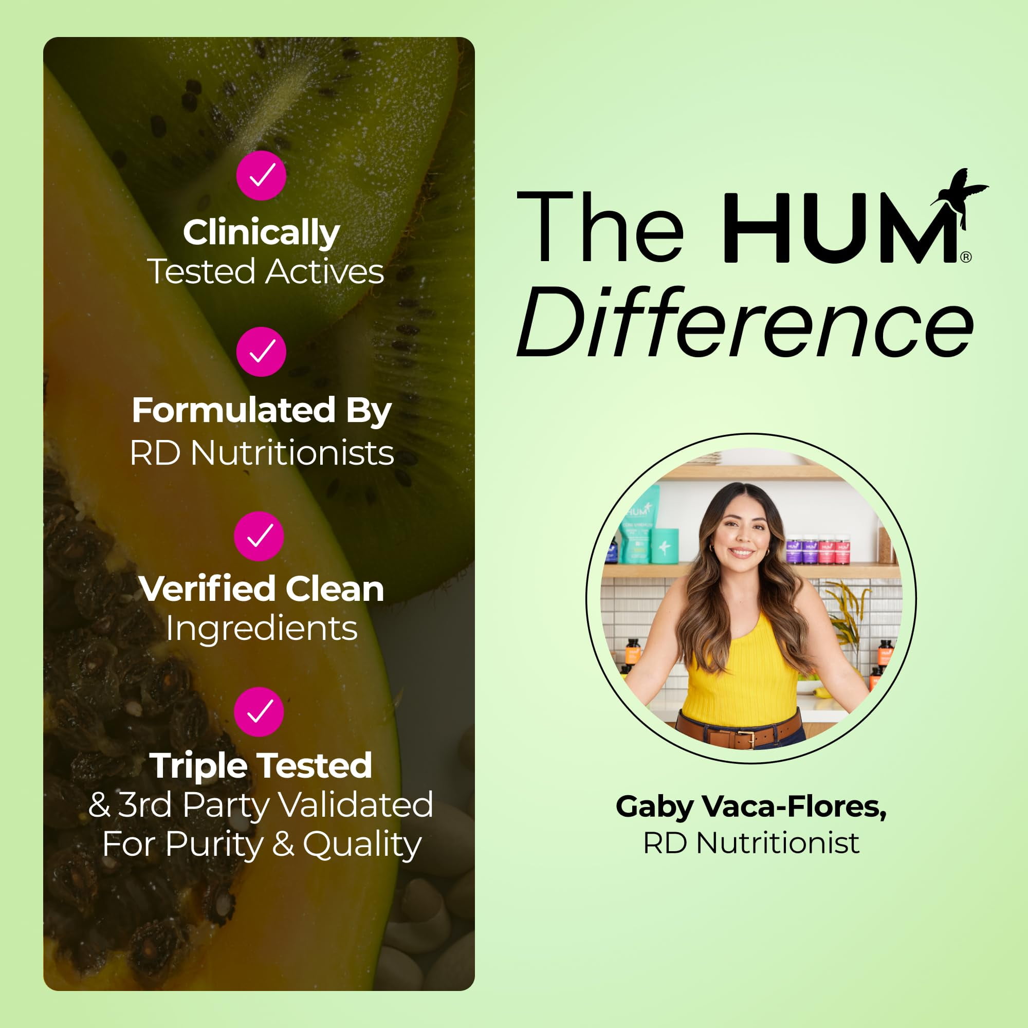 HUM Gut Instinct Daily Probiotics for Digestive & Immune Health, 30ct