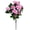 Watermelon Red, variant on 1 Pc 13.4" Ultra-Full Artificial Azalea Bush, 21 Heads 7 Branches Faux Silk Flowers for Outdoor Window Box Cemetery Decor, Weather Resistant, Fuchsia Hot Pink