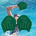 thumbnail image 2 of AMLESO Swim Paddles Hand Swimming Hand Paddles Water Sports Strength Training Flat Paddles Diving Outdoor Swim Training Hand Paddles Green M, 2 of 10
