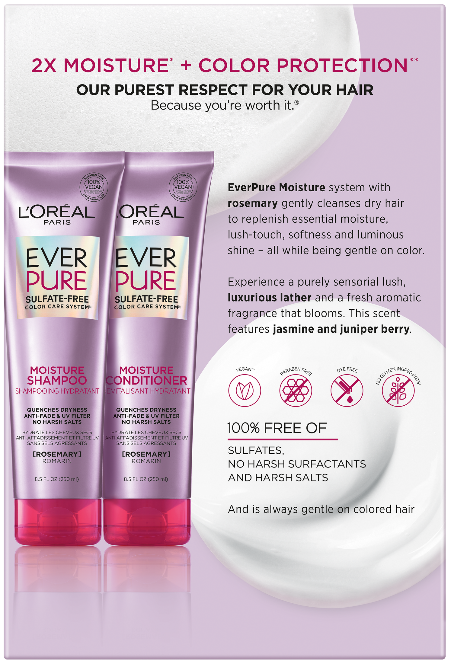 L'Oréal Paris EverPure Moisture Shampoo & Conditioner Kit photo 7