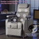 thumbnail image 4 of MYXSRI Sillon Masajeador, Sillon Reclinable Adultos 8 Modos de Masaje con Soporte Lumbar, Reposapiés Retráctil, Reposabrazos y Reposacabezas Ajustables, Ruedas 360°, para Sala y Dormitorio (Gris), 4 of 9