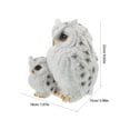 thumbnail image 2 of OUNONA Resin White Owl Family Statue Detailed Craftsmanship Weatherproof Garden Ornament, 2 of 5