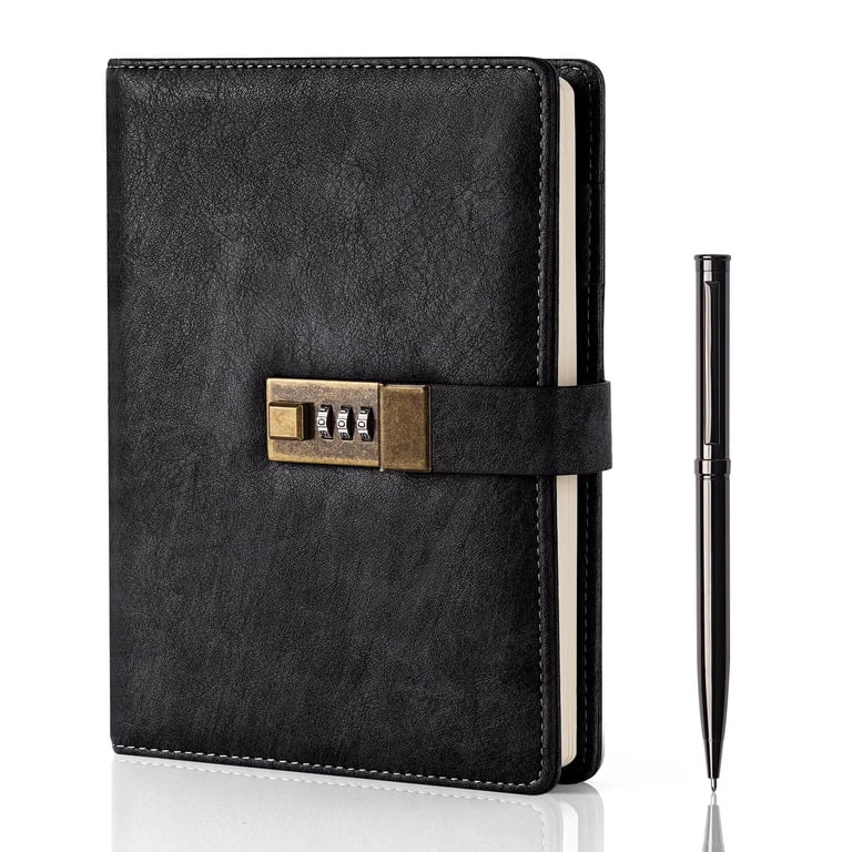 WEMATE Leather Diary with Lock, A5, 240 Pages photo 1