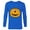 Navy, variant on Disney and Pixar's Monsters, Inc. Mike-O'-Lantern - Long Sleeve T-Shirt for Men - Customized-Athletic Heather