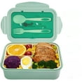thumbnail image 1 of Boite a Lunch Bento Pour Adulte et Enfant. 3 Compartiments avec ustensile, 1 of 4