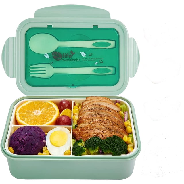Boite a Lunch Bento Pour Adulte et Enfant. 3 Compartiments avec ustensile