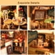 thumbnail image 4 of Kit de casa de muñecas en miniatura Rolife Coffee Shop con luces LED, 4 of 7
