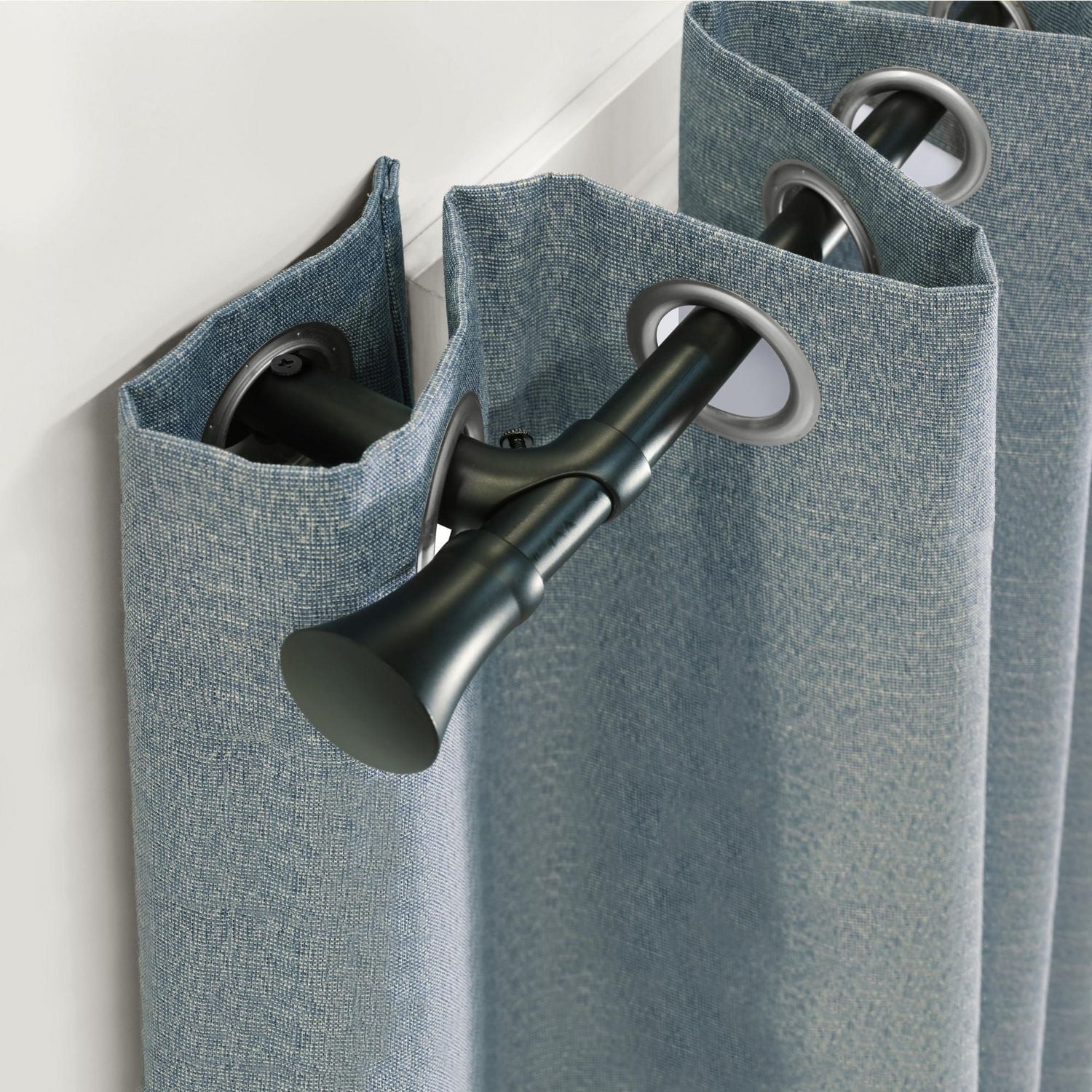 Travis tringle pour rideau occultant à œillets 48" à 86", noir