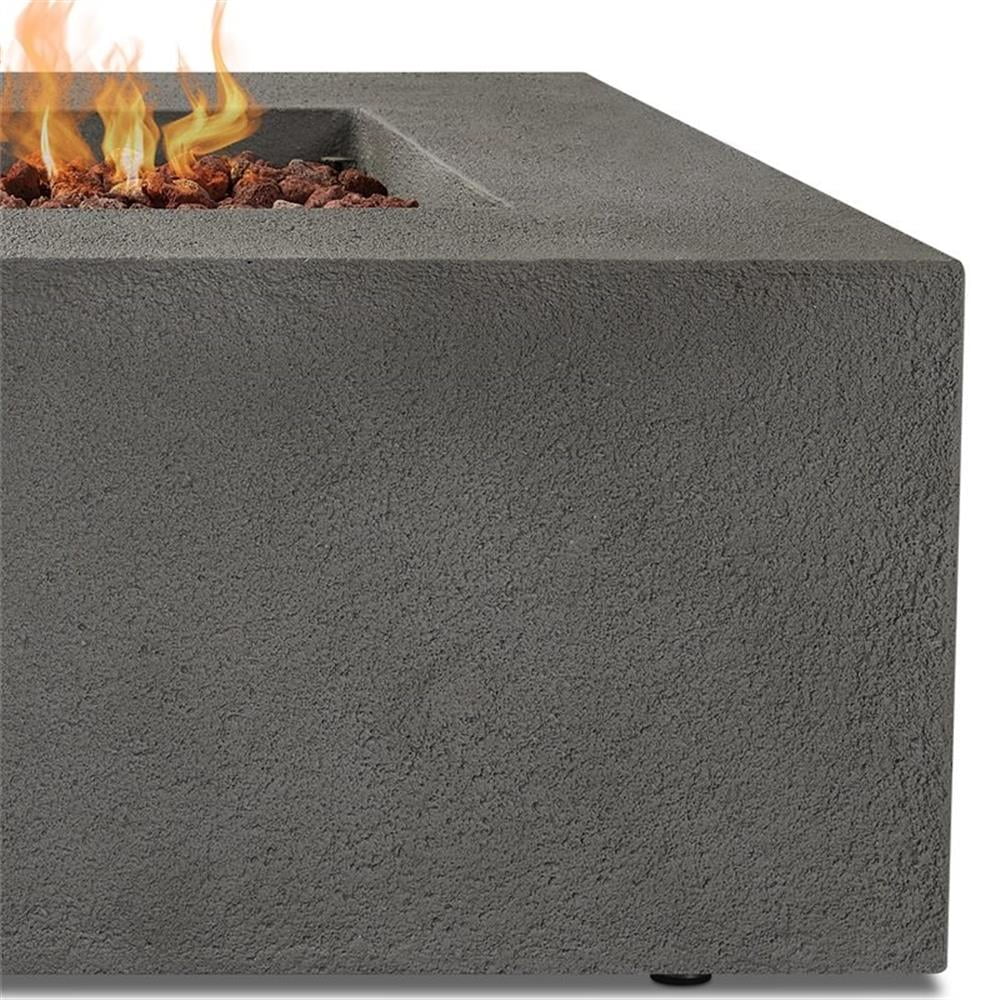 Real Flame Baltic 50.5" x 32.5" Natural Gas Fire Table in Glacier Gray