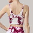 thumbnail image 3 of Sujetador deportivo para mujer con estampado tie-dye, almohadillas extraíbles que absorben la humedad, para yoga y correr, 3 of 8