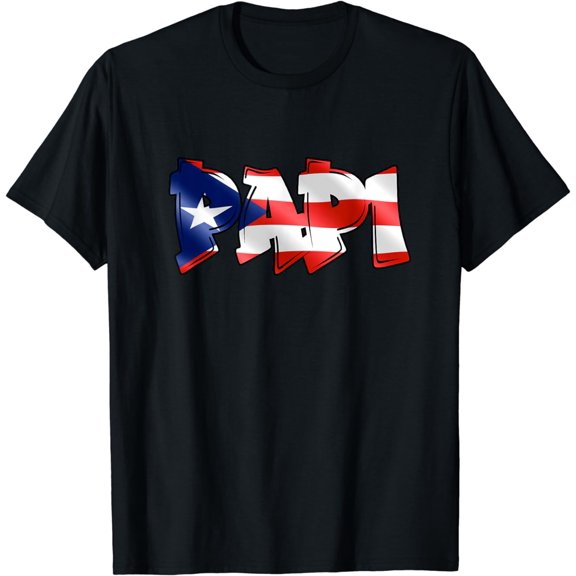 Papi Puerto Rican Flag PR Pride Father Dad Boricua T-Shirt