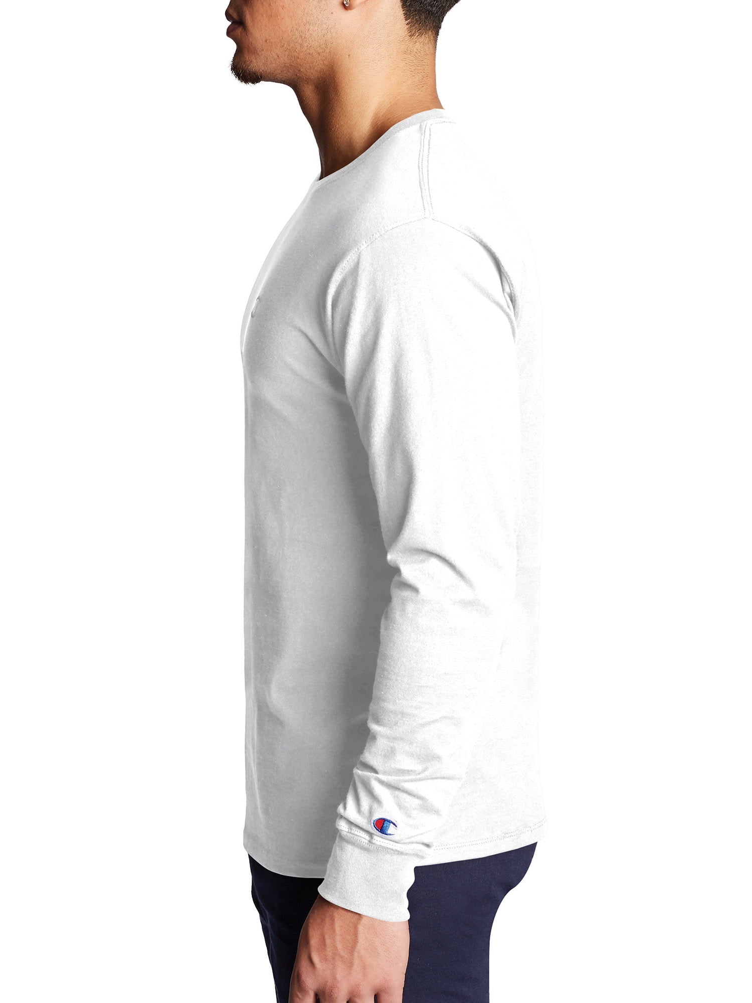Champion Men's and Big Men's Classic Solid Jersey Long Sleeve T-Shirt, Sizes S-2XL