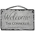 thumbnail image 2 of Sassy Squirrel Beautifully Handcrafted Slate Home Welcome Plaque - Welcome to The Beach House 12"x8" or 16"x10" Improve The Curb Appeal of Your Beach House with This Bespoke House Sign., 2 of 4