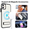 thumbnail image 4 of ELEHOLD Case for iPhone 11, Luxury PU Leather Anti-Scratch Magnetic Case with Invisible Kickstand for MagSafe Accessory,White, 4 of 8