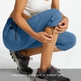 thumbnail image 4 of MASKERT Women's Capri Pants-Lightweight Quick Dry Cargo Hiking Capris Travel Casual Cropped Pants Zipper Pockets Blue（Size XS-XXXL）, 4 of 8