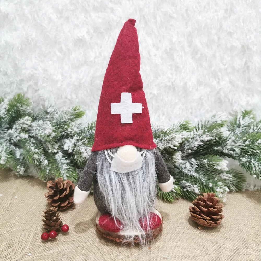 Cartoon Long Hat Swedish Gnome Doctor Nurse Old Man Faceless Doll Plush Elf  Toy Creative Children Holiday Home Party Christmas Embellishment New Year  Present 