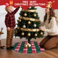 thumbnail image 5 of 30 Inch Christmas Tree Skirt – Velvet Plush Tree Mat, Soft Thickened Polyester with Red Ties, Single-Sided Printing, Available in 30in/36in/48in, Perfect for Holiday Xmas Tree Decoration, 5 of 7