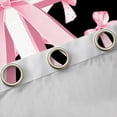 thumbnail image 4 of Manfei Personalized Initial T Blackout Curtains Set of 2 (52x84 Each) for Preppy Child,Dreamy Princess Window Curtains,Pink Ribbon Bow Knot Curtains and Drapes,Luxury Bedroom Decor, 4 of 6