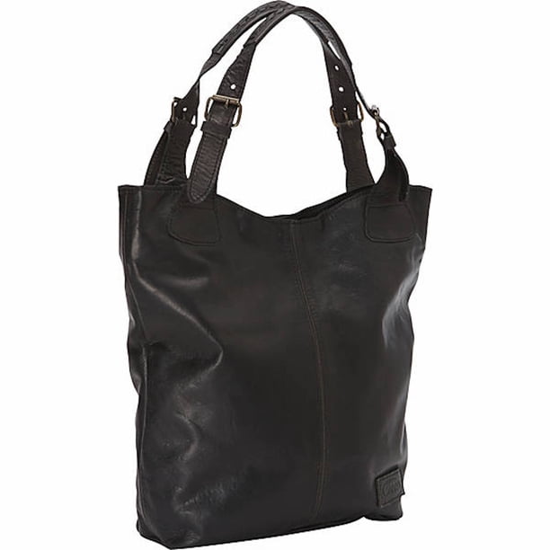Sharo Classic Leather Bolso Tote Black Hobo de Piel Suave