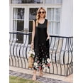thumbnail image 2 of Ekouaer Nightgowns for Women Sleeveless Sleepshirt Long Print House Dress Tank Nightshirt Maxi Casual Dress with Pockets, 2 of 6