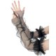 thumbnail image 5 of INSPIRAR CHIC Guantes sin dedos de malla con mangas de tul rizadas para mujeres, 1 par, negro, talla única, 5 of 6