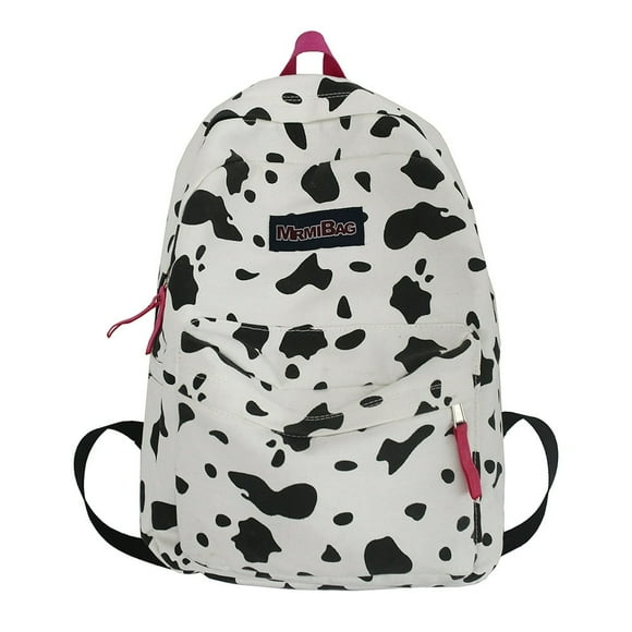 Preppy Style Women Canvas Print Backpack Casual Large Rucksacks (Leopard)
