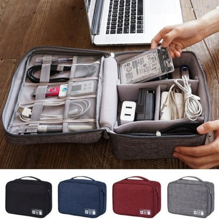 Electronics Accessories Organizer Travel Storage Hand Bag Cable USB Drive