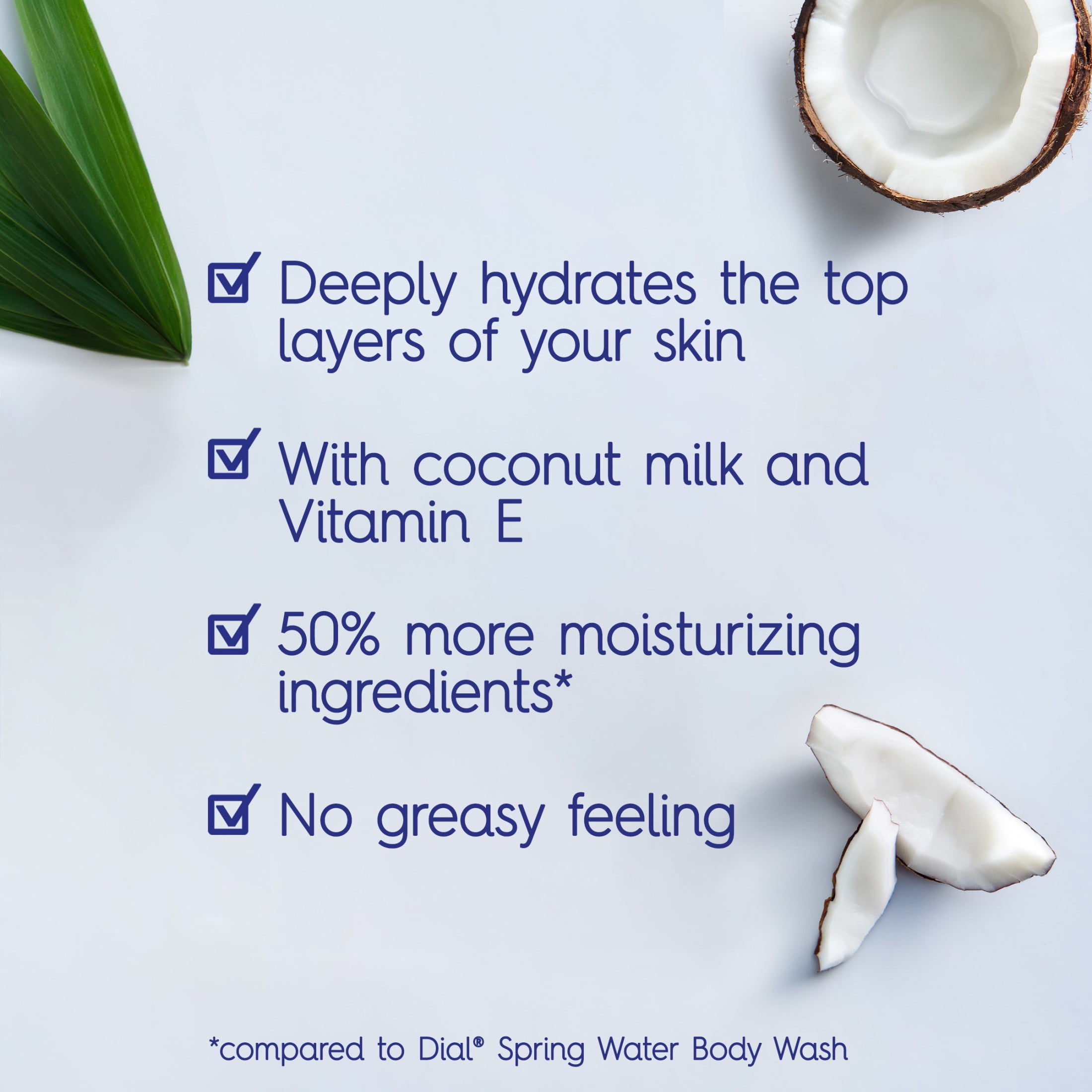 Dial Healthy Hydration Body Wash Coconut Milk with Vitamin E, 16 fl oz