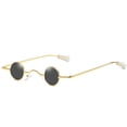 thumbnail image 2 of Gafas De Sol Rock Punk Glass Estilo Vintage Lente Redonda A Prueba De Sol Unisex Círculo Pequeño Hippie Accesorios Anti-Uv Gafas De Sol Al Aire Libre Oro Negro Sweethay AP006383-03, 2 of 6