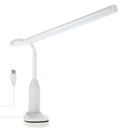 Bendable Lights 5W 24 LEDs Eye Protection Clamp Clip Light Table Lamp Stepless Dimmable Bendable USB Powered Touch Sensor Control Brightness Adjustable Flexible Lamp Desk Reading Working Studying ()