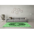 thumbnail image 3 of Ahgly Company Indoor Square Medallion Emerald Green Traditional Area Rugs, 5' Square, 3 of 4