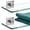 Brushed Nickel, variant on Glass Shelf for Bathroom Hardware 16-Inch Floating Wall Shelves for Shower Storage Kitchen Rack, Champagne Bronze Stainless Steel B1107CPG-L16