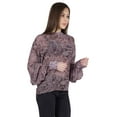 thumbnail image 4 of Moomaya Mock Neck Top For Womens Casual Balloon Sleeves Shirts Printed Designer Tunic, 4 of 7