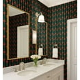 thumbnail image 3 of S4Sassy Floral Stripes Wallpaper - Green Walls Covering, 25" x 120" Self-Adhesive Vinyl Wall Paper, Wallwrap, Easy DIY Walls Covering For Boho aesthetic wall decor, Living Room, Living Spaces, 3 of 9