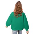 thumbnail image 4 of GPAECEAD Kids Halloween Crewneck Sweatshirts Boy Girl Ghost Graphic Pullover Tops Cute Spooky Season Long Sleeve Shirt 2-10Years Green, 4 of 8