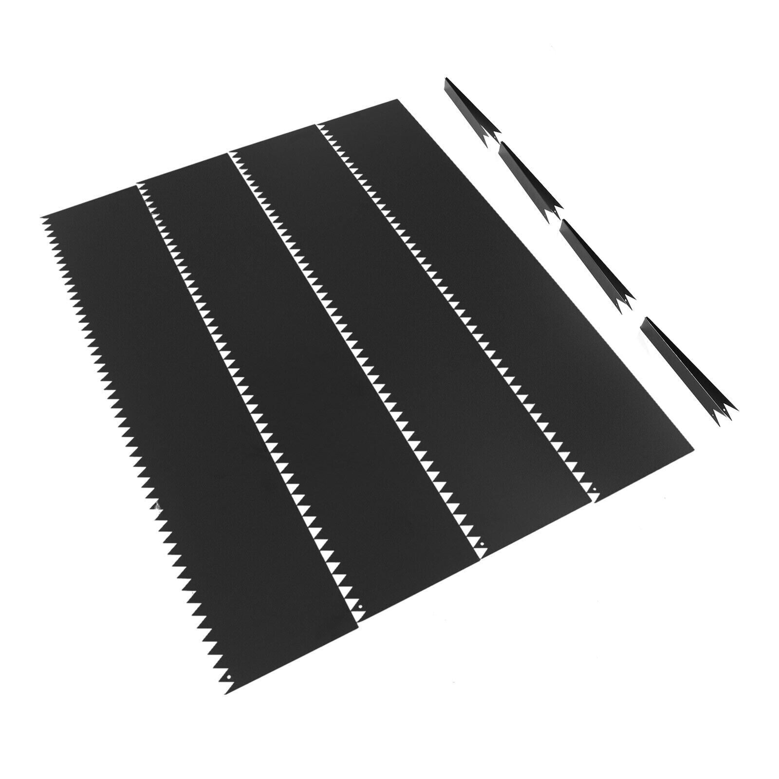 4PCS Steel Landscape Edging 40 x 8 Inch, Landscape Edging Border, 13ft Total Length Metal Landscape Edging, Black Lawn Edge for Garden Yard