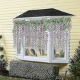 thumbnail image 4 of Artificial flowers, artificial wisteria, home decor, made of silk, 12 pieces - purple, 4 of 4