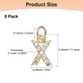 thumbnail image 3 of Uxcell 8 Pack 0.1" Encanto de letra de strass completo para pulseras/diademas DIY Dorado, 3 of 6