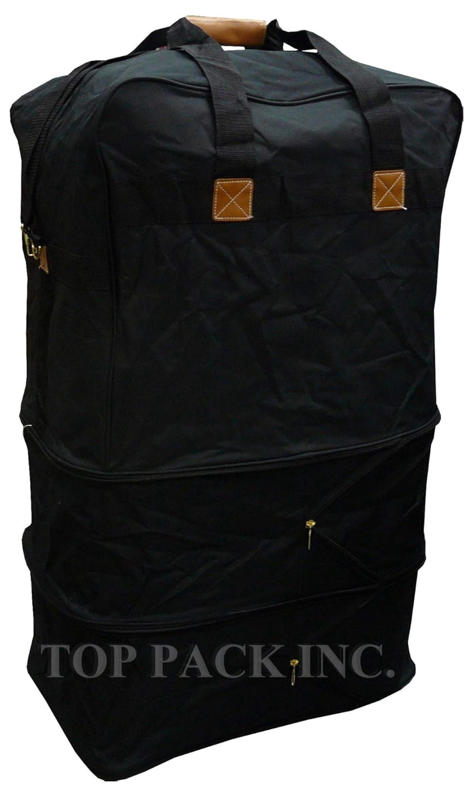 40" XXL Black Heavy Duty Polyester Rolling Wheeled Duffle Bag Suitcase Luggage