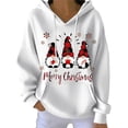 thumbnail image 1 of WZXFASHION Sweat à Capuche Décontracté de Noël pour Femmes, Col Rond, Manches Longues, 50 % de Réduction, Brodé, Fermeture Éclair, 1 of 5