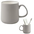 thumbnail image 4 of Reusable Plastic Mug with Easy to Grip Handle, Unbreakable Drinking Cup for Tea, Coffee, Camping, Multi Purpose Mouthwash Mug for Bathroom Kitchen Use, Dishwasher Safe,Grey, 4 of 5