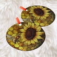 thumbnail image 3 of Bee and Sunflower Ornament Suncatcher  Round Window Hanging with Honeycomb Pattern  Nature Garden Decor for Window or Gift, 2025, Holiday Decoration, 2025, Seasonal Holiday, 3 of 5