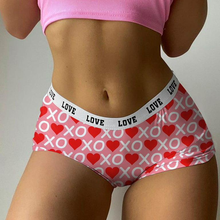 2 Pieces Women Print Temptation Low-waist Panties Underwear