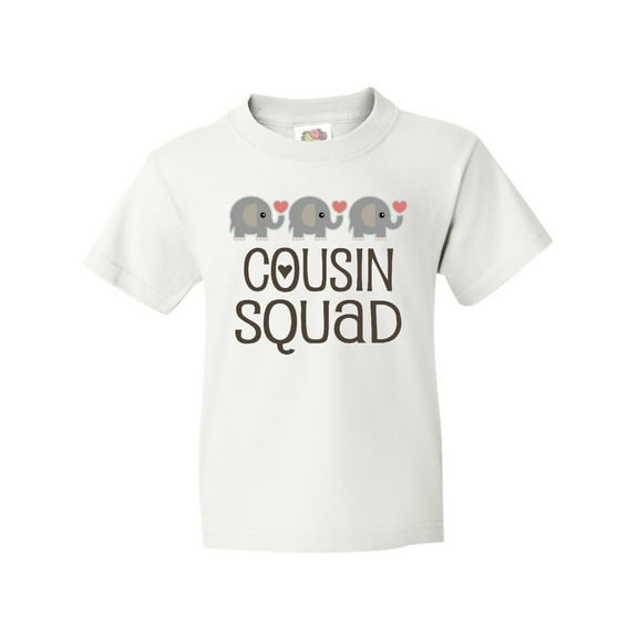 Inktastic Cousin Squad Elephant Youth T-Shirt