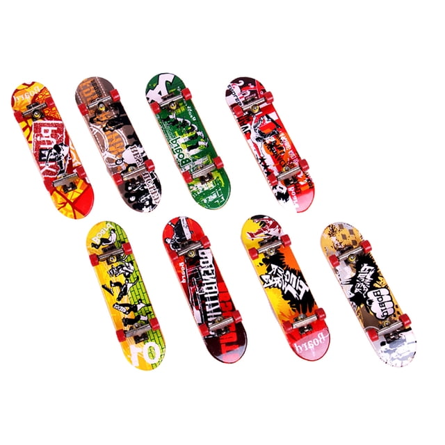 Niños interior al aire libre jardín parque jugar patineta patineta Kit de diapasón juguete regalo patrón de color aleatorio Sunnimix Finger Skate