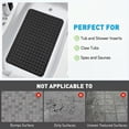 thumbnail image 3 of GPED BathTub Mat, Non-Slip Bath Mat, Machine Washable Shower Mat for Bathtub Floor Liner Mats with Suction Cups and Drain Holes, Clean and Soft on Feet, 34x22 Inch for Bathroom Floor, Black, 3 of 6